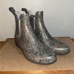 Jack Rogers glitter ankle Rain Boots size 9